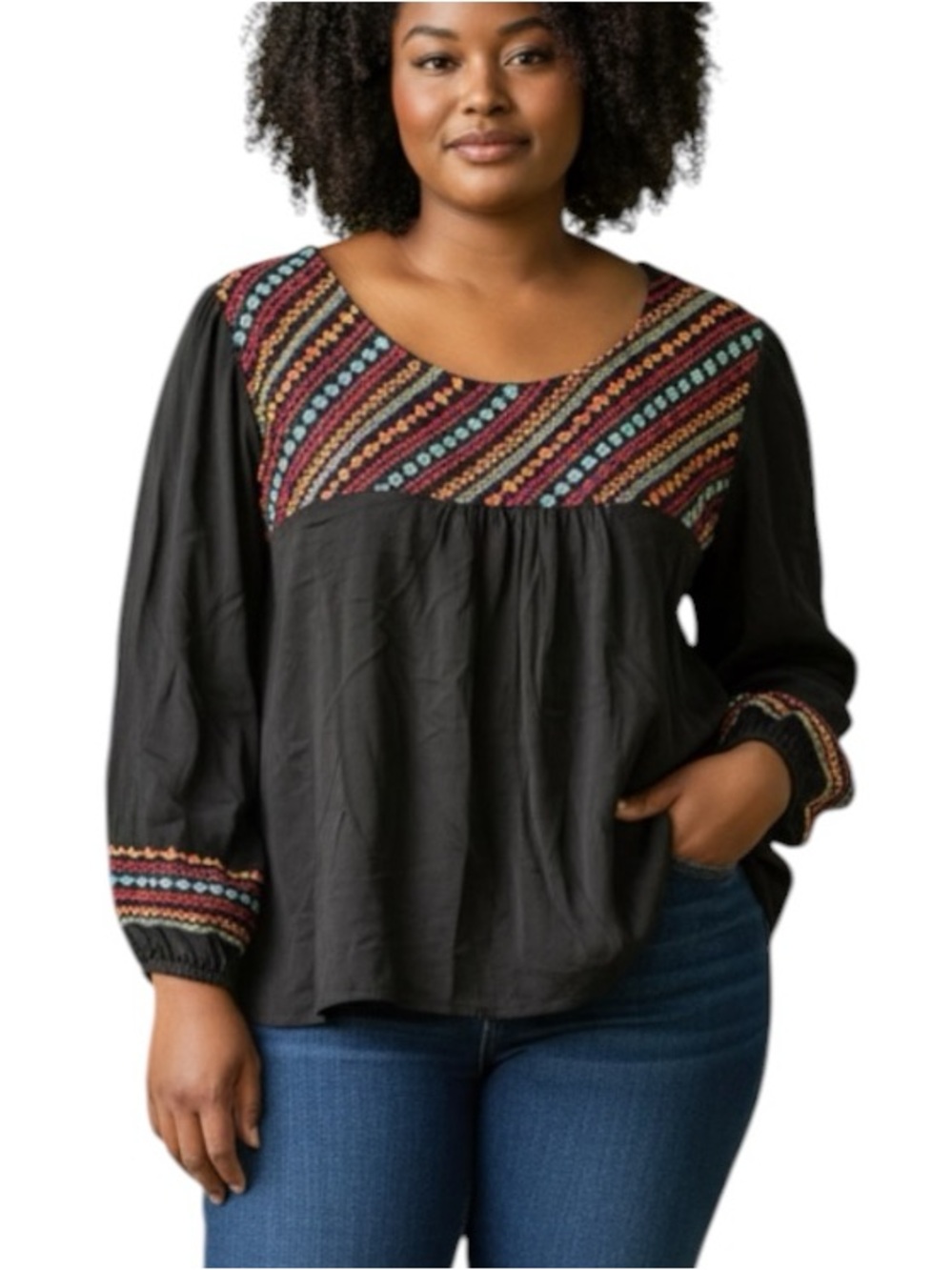 Savanna Jane Embroidered Top Excellent Comdition